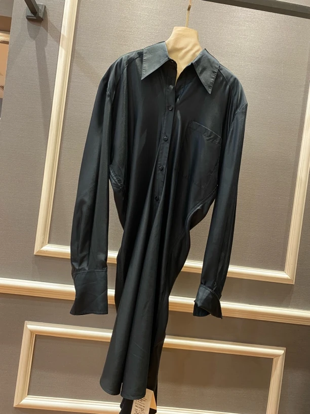 欧都梦·【618福利】设计师款立体裁剪收腰衬衫连衣裙 A102