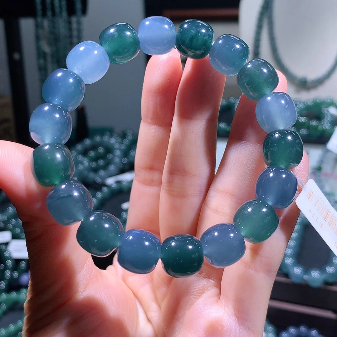 未镶嵌手链翡翠天然a货翡翠手串12mm
