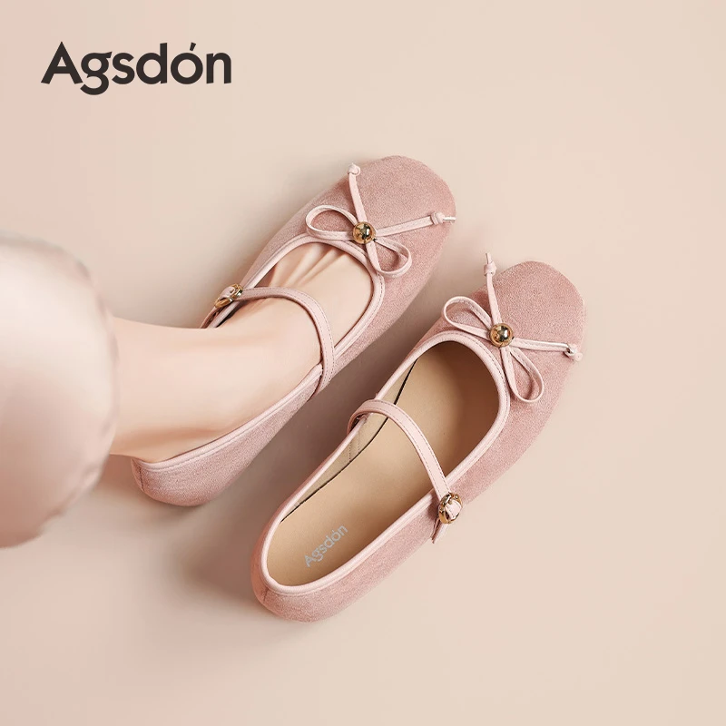 Y奥古狮登粉色玛丽珍鞋女2025夏新款绝美不累脚单鞋配裙子凉鞋爆Y