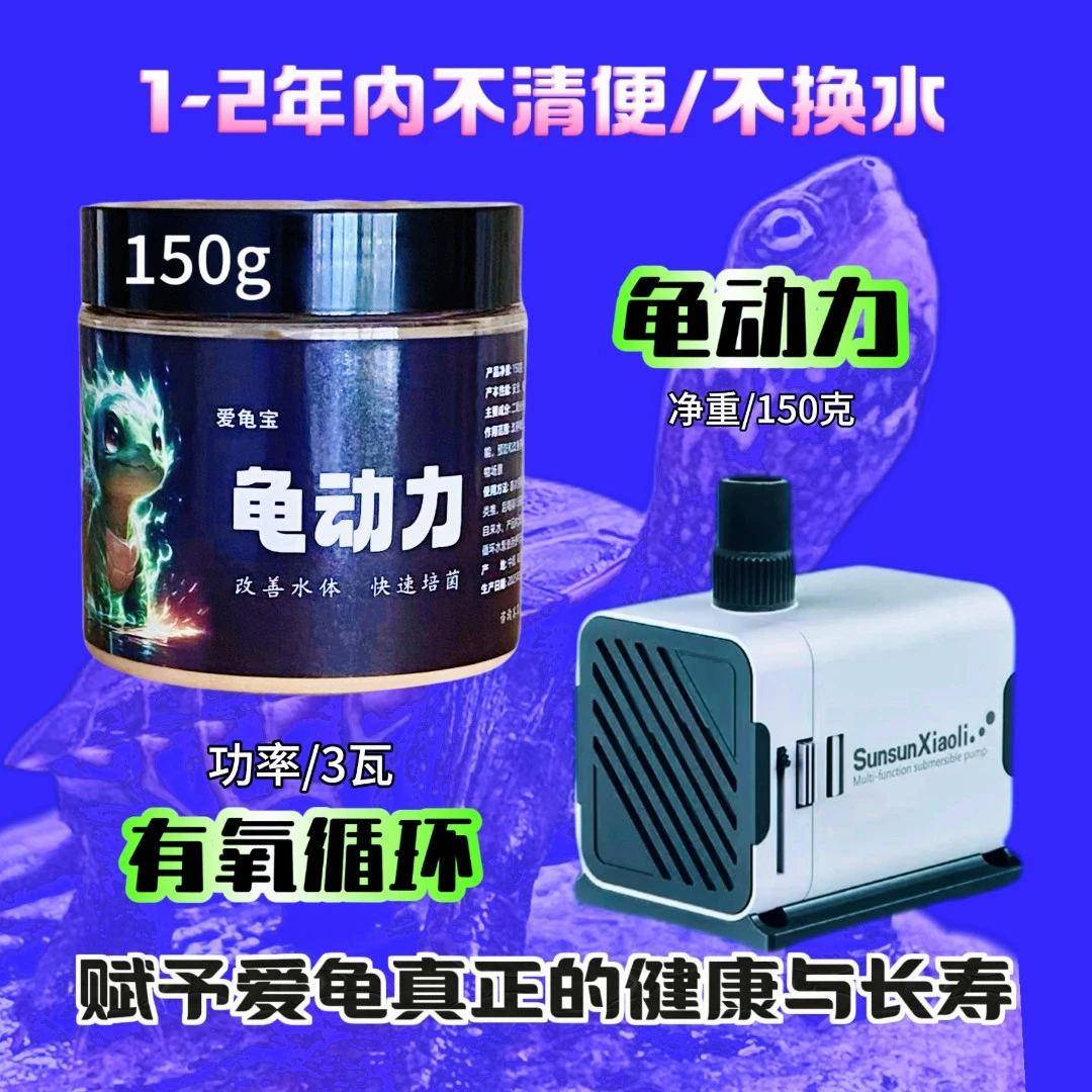 龟动力/生态缸黄金组合-无需清便无需换水/伴您轻松养出健康龟