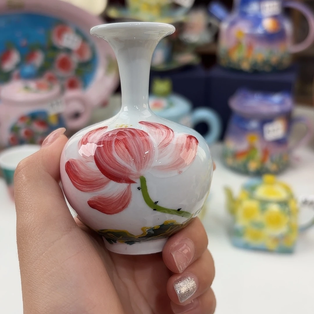 景德镇手绘高温釉下彩陶瓷茶具