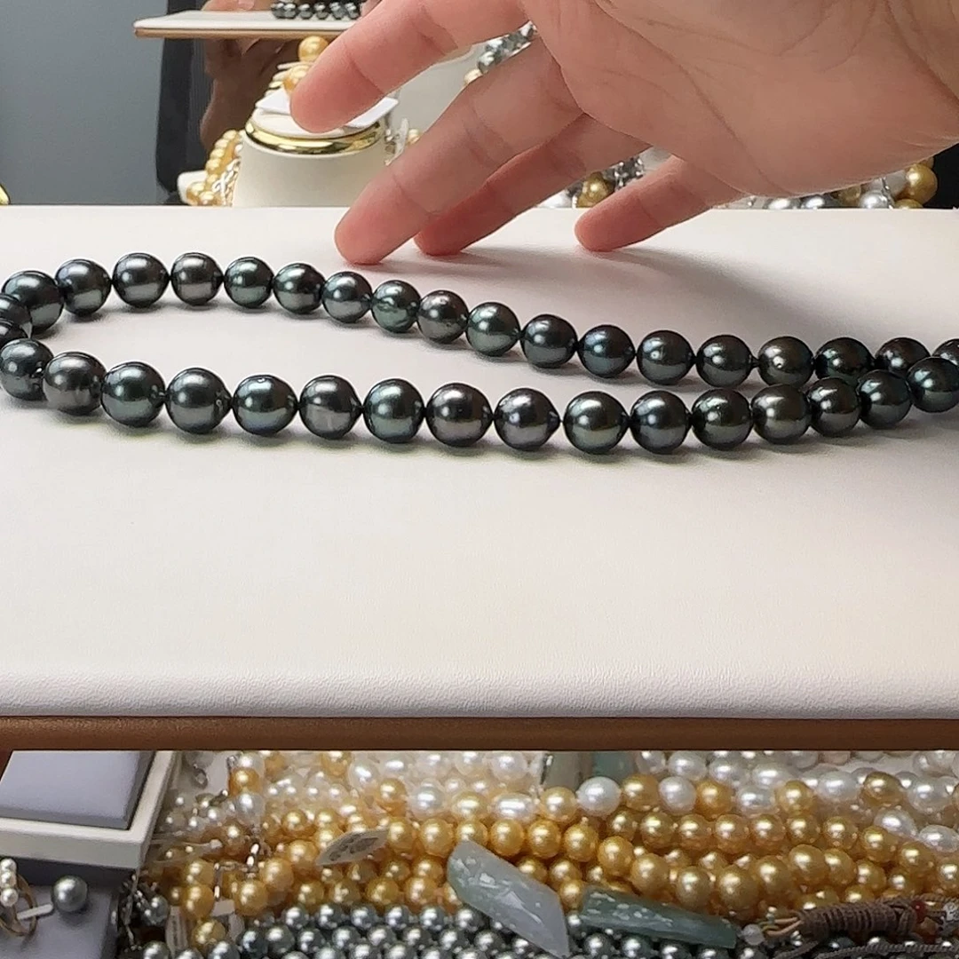 颈饰银S925镶嵌海水珍珠9-12