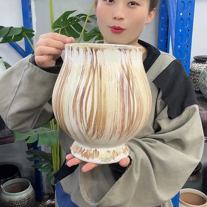 17×27 -粗陶花盆有孔-买买买