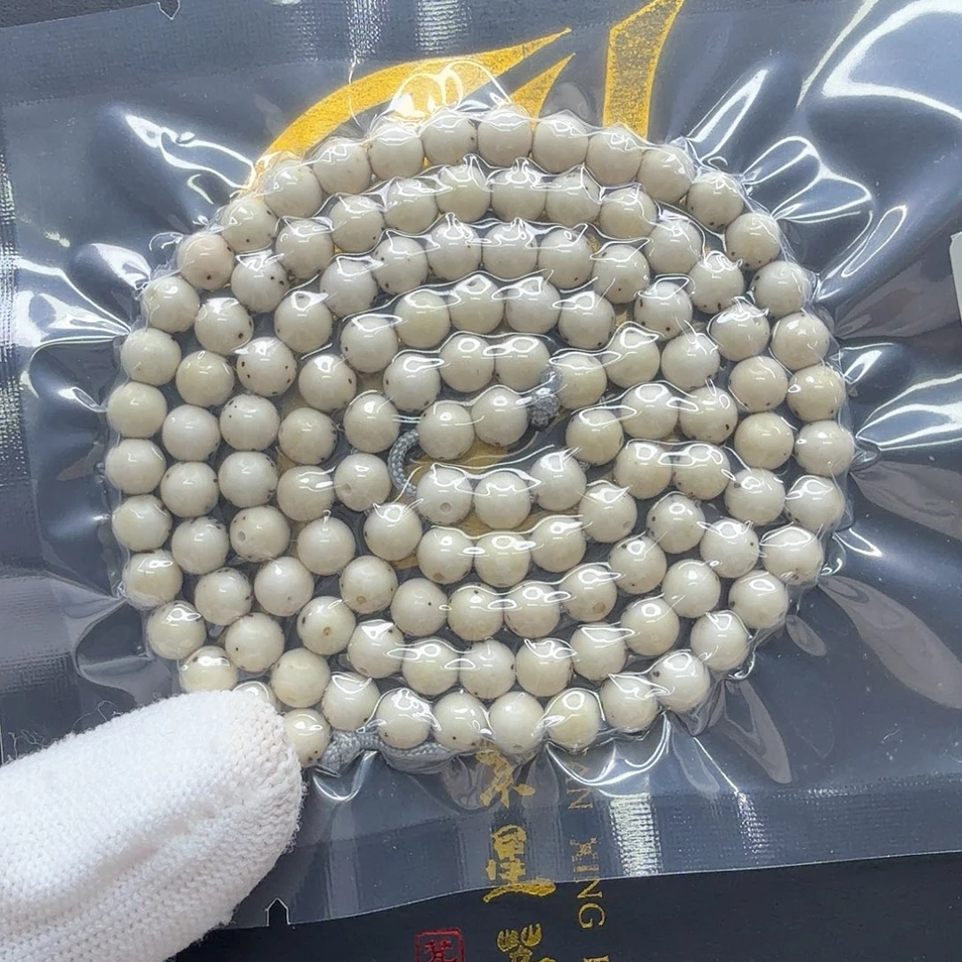 手串星月菩提26梵天头条冰白通体龙蛋6左右108