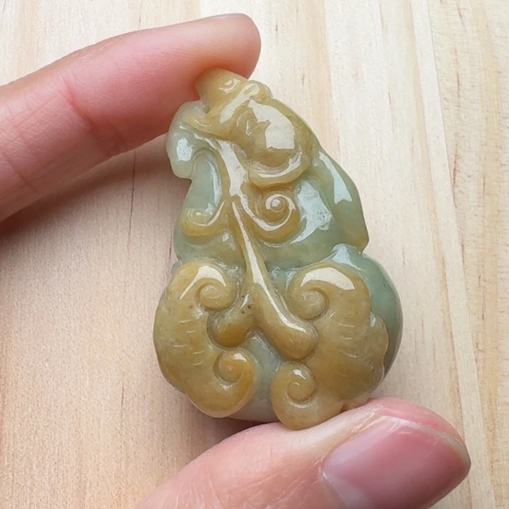 翡翠未镶嵌颈饰如意鼠来宝葫芦