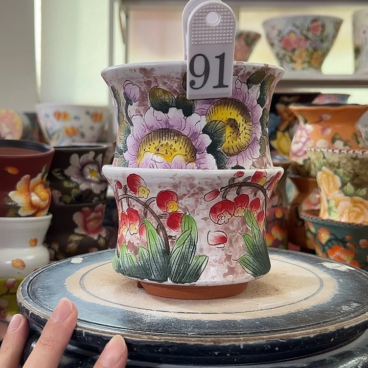 景德镇陶瓷幸运花盆