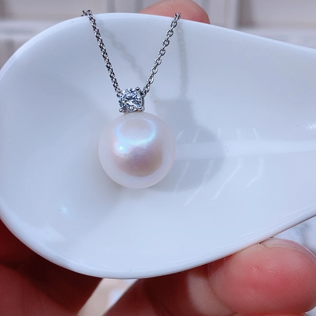 颈饰银S925镶嵌淡水珍珠