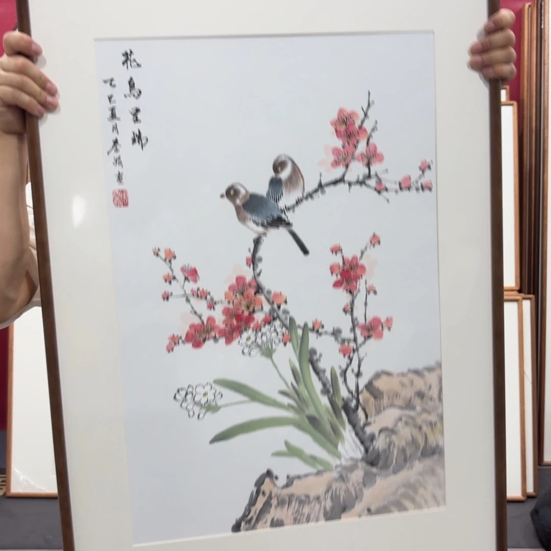 国画带框绘画90/60尺寸