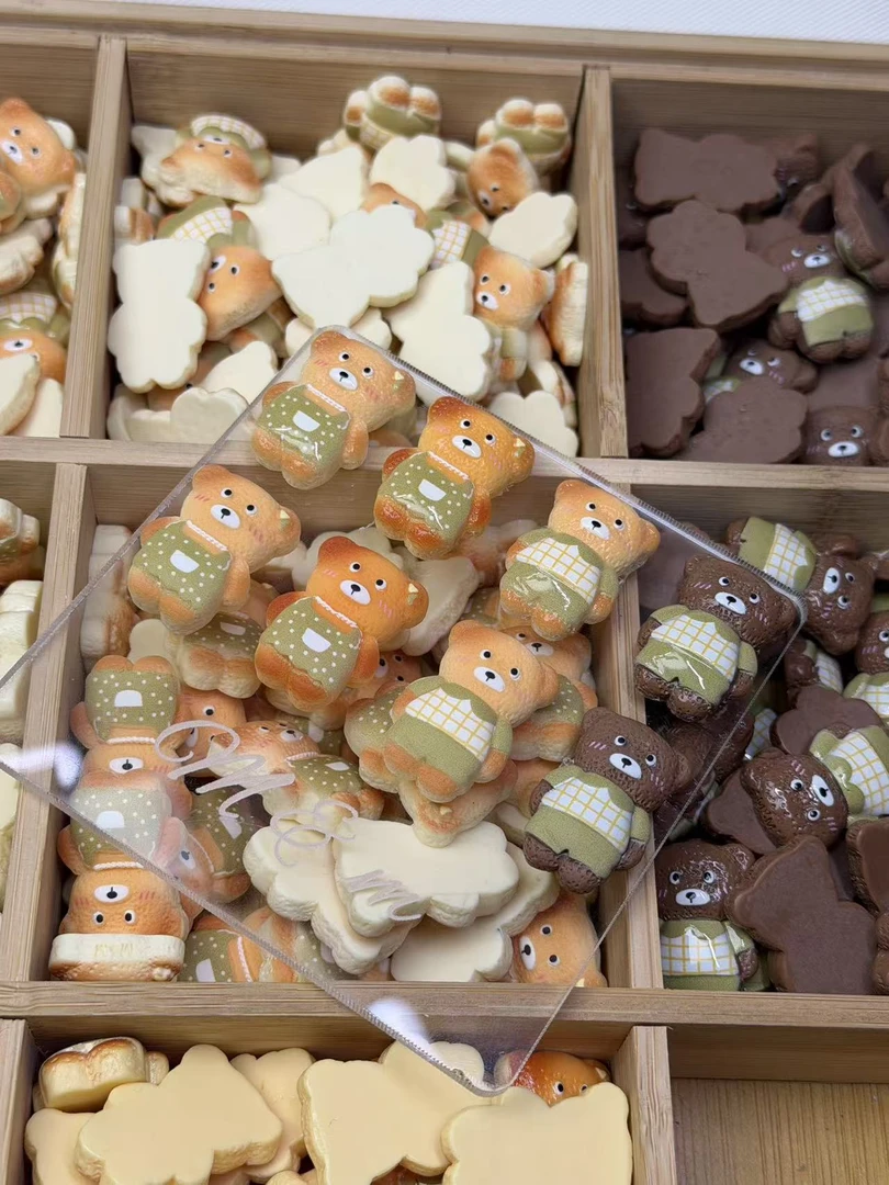 【木目定制】呆呆小熊饼干系列DIY仿真食玩树脂配件饰品