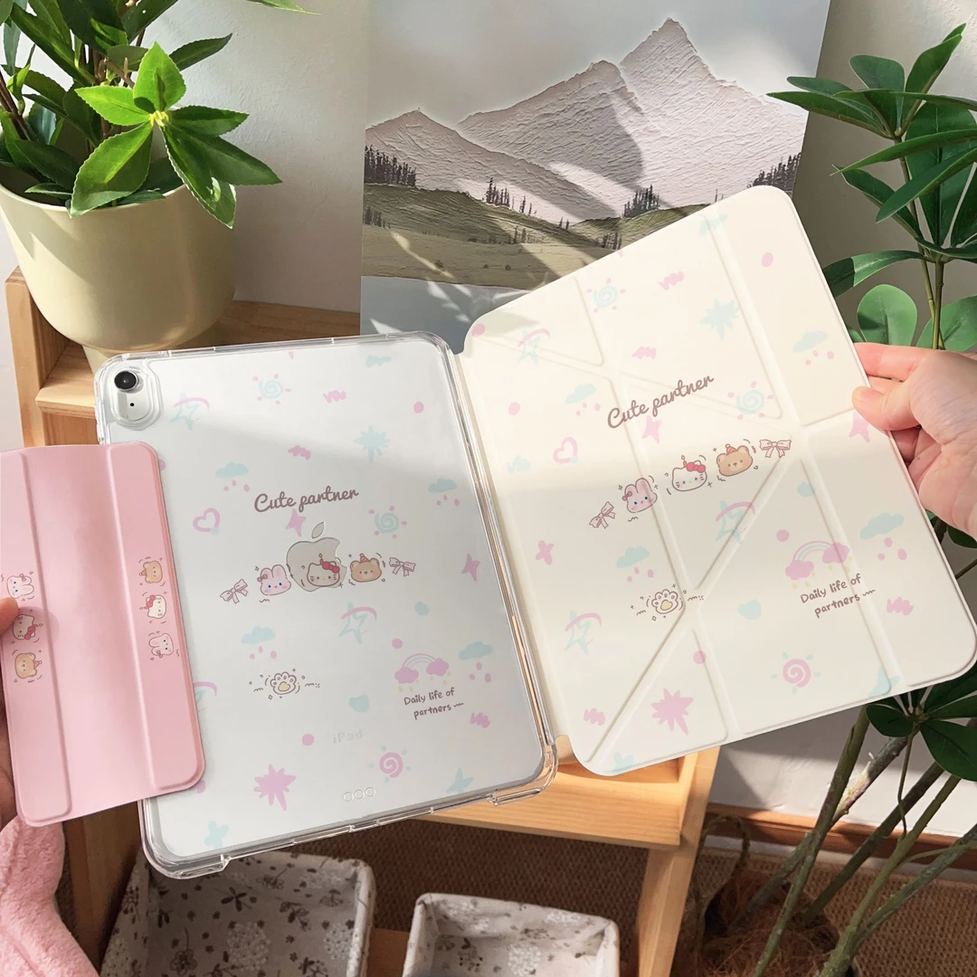 笔袋款Air7卡通轻薄iPad11平板套pro多功能可拆分折叠mini6保护壳