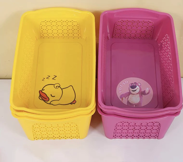 桌面收纳盒家用多功能多风格草莓熊整理盒杂物收纳筐宿舍收纳神器