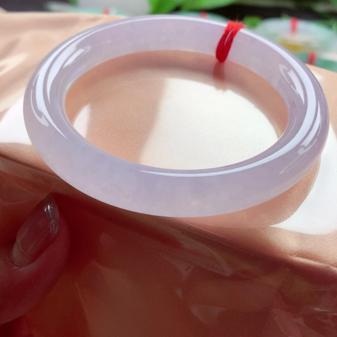 翡翠未镶嵌手镯（圆镯）师妹56.6冰紫荧光棒（10号）