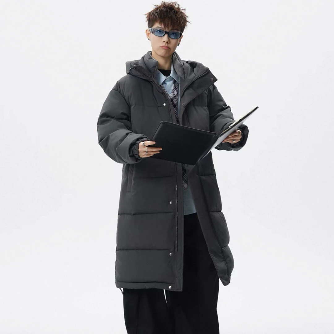 W1#这价狠起来全仓库都打？三防简约基础款加棉加厚中长款保暖棉服