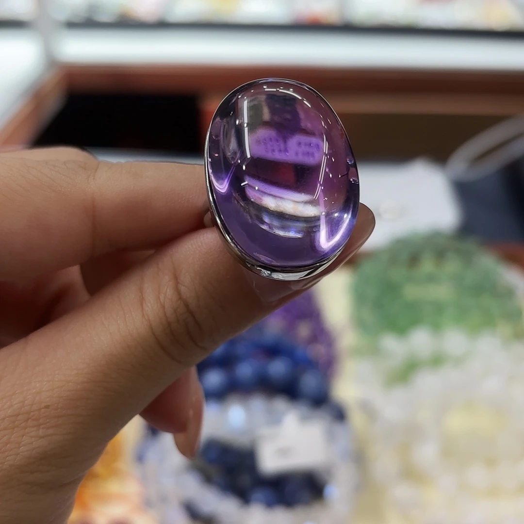 未镶嵌戒指水晶戒指