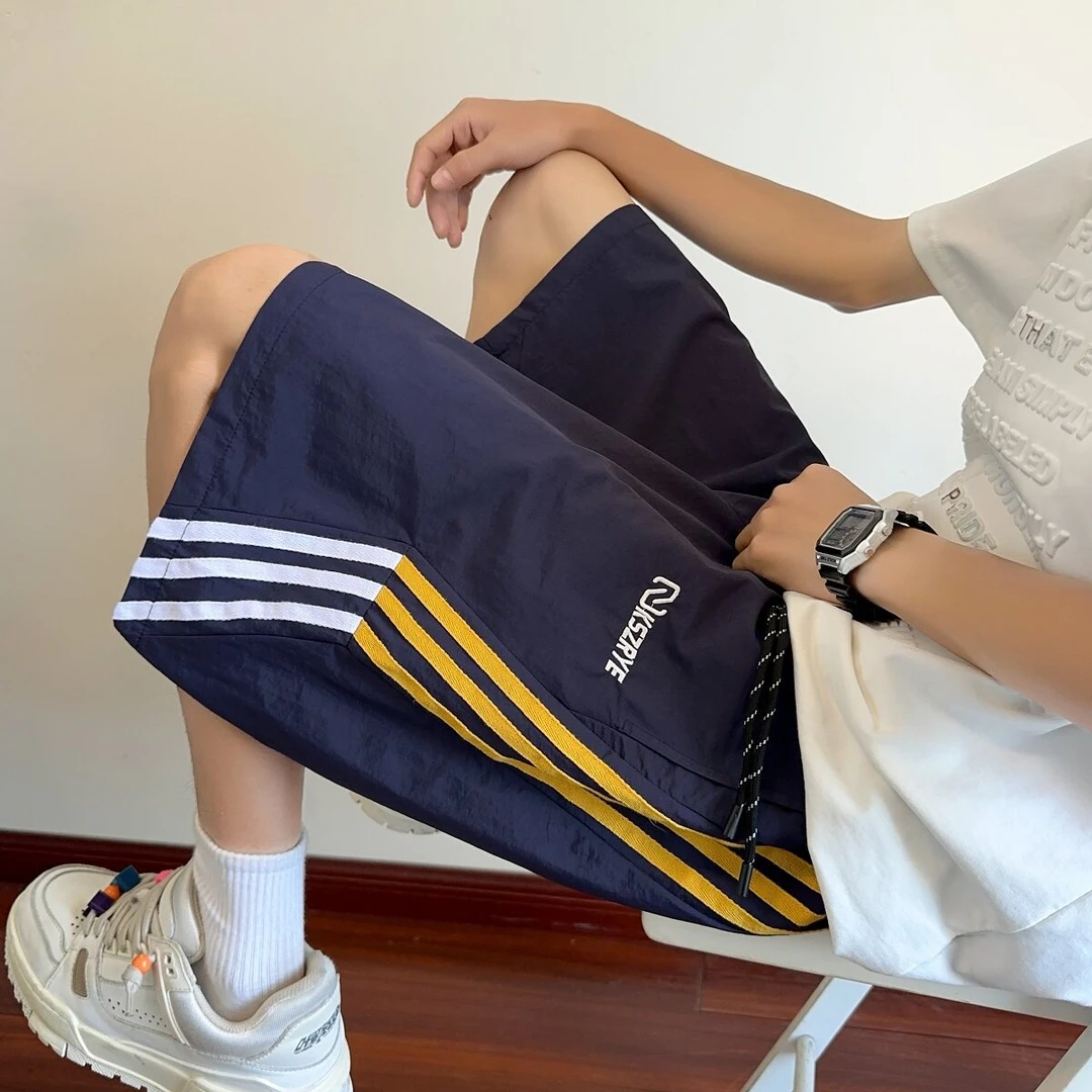 笙巡短裤男款2025夏季速干宽松百搭潮流大码青少年直筒运动五分裤