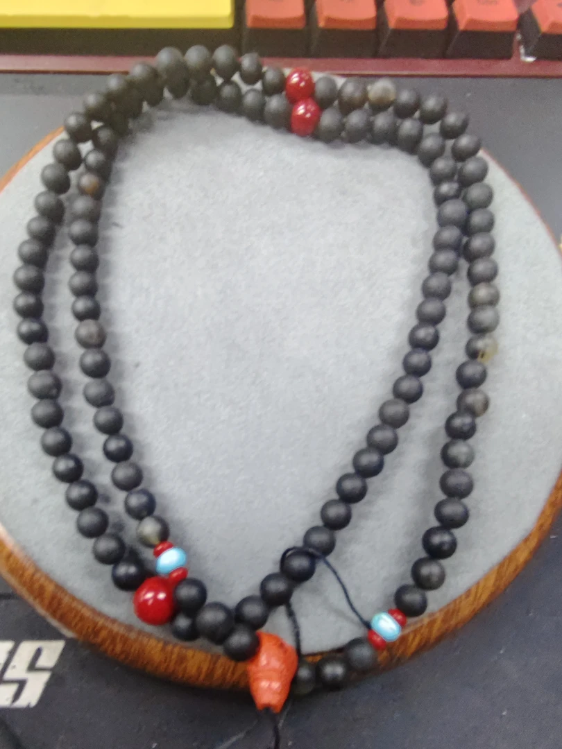 A110号精品黑色卡7mm项链