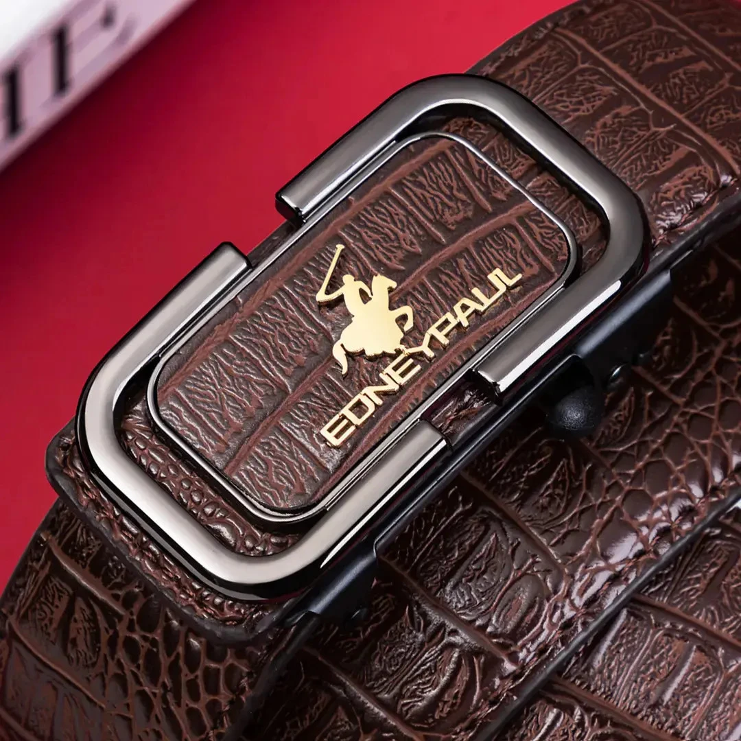 2025保罗新款男士腰带高档内穿鳄鱼纹自动扣皮带时尚休闲年轻人商品图