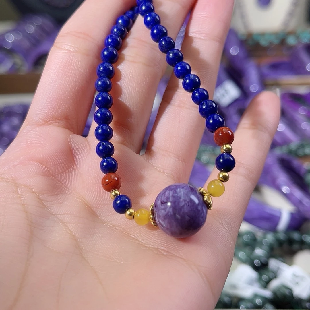 未镶嵌查罗石（紫龙晶）手串