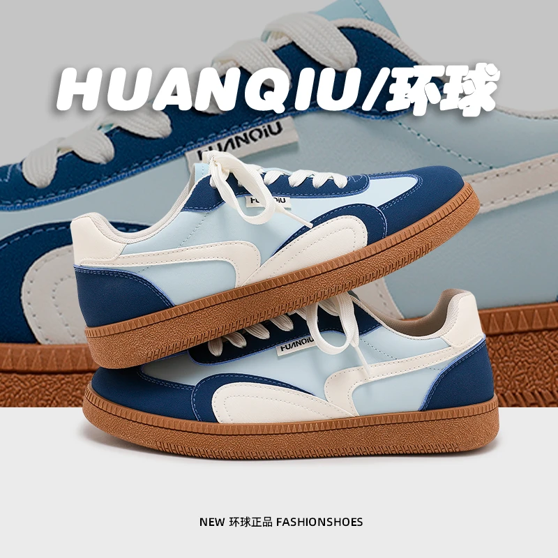 环球男鞋软底德训鞋男款2025新款秋季小众原创复古百搭休闲鞋板鞋