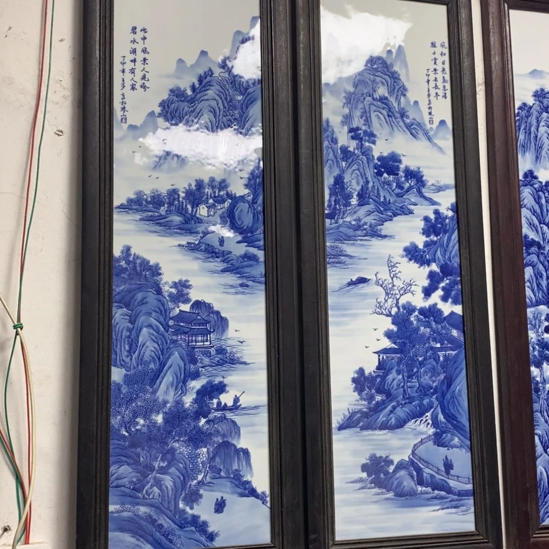 瓷片张*帅1.2*40*4景德镇瓷板画柴窑烧制