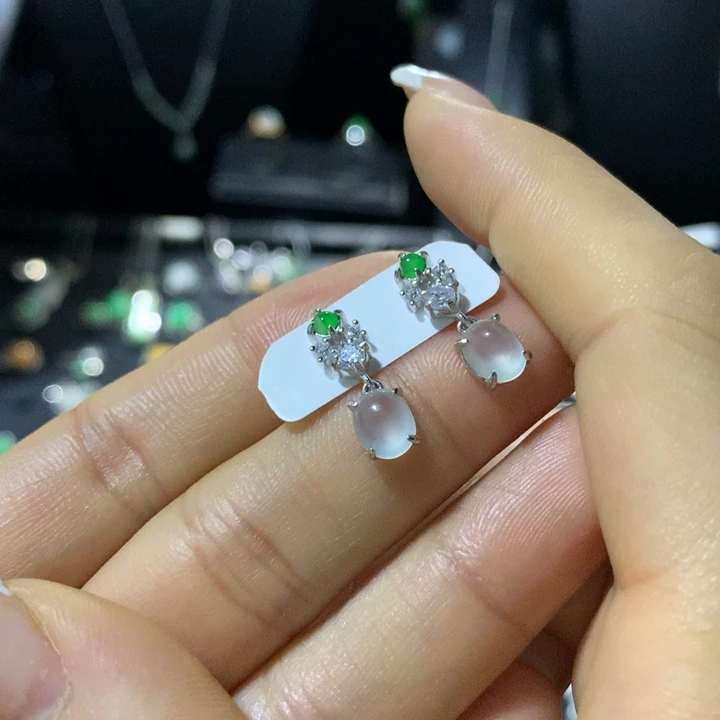 翡翠银S925镶嵌戒指