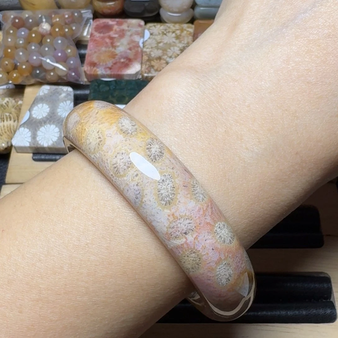 硅化玉58.5彩花未镶嵌