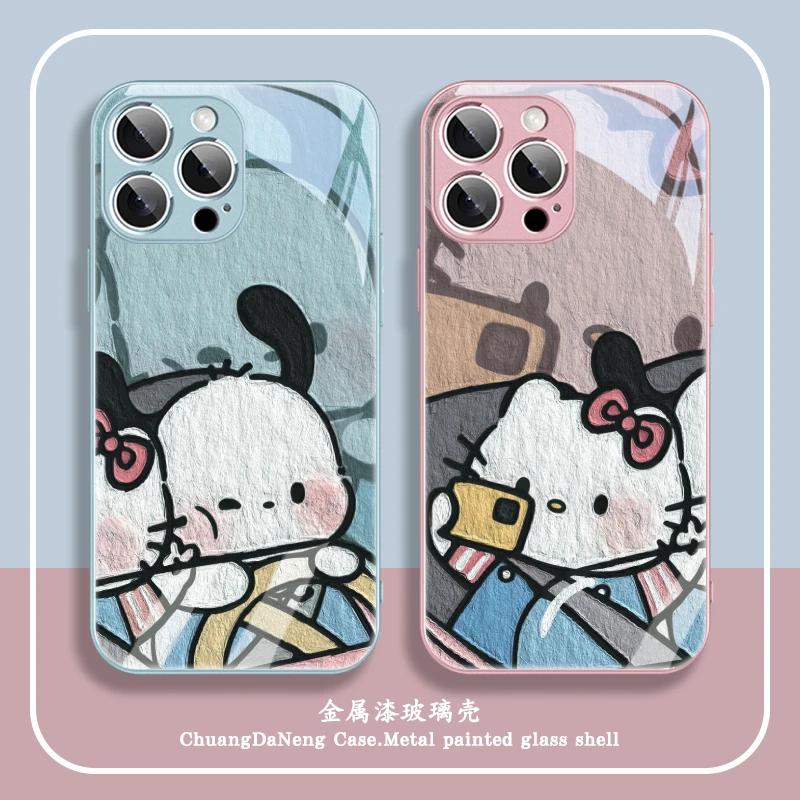 适用华为/苹果17pro/oppo/vivo/小米拍照kitty猫帕恰狗新款手机壳