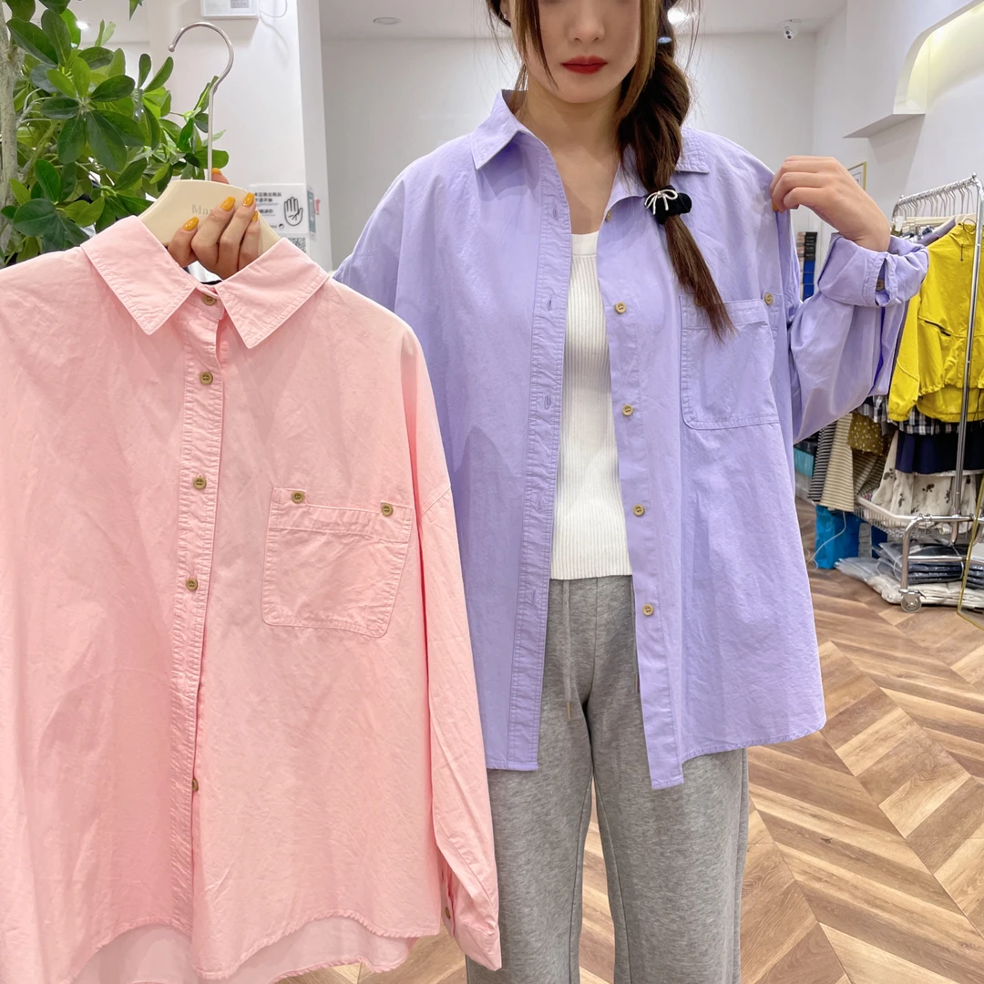 2520 彩色带兜大版衬衫