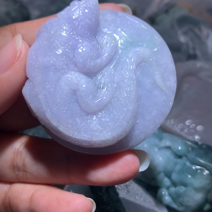 翡翠未镶嵌颈饰保真天然A货翡翠