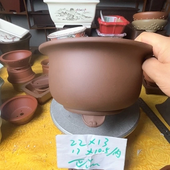 紫砂花瓶紫砂花盆