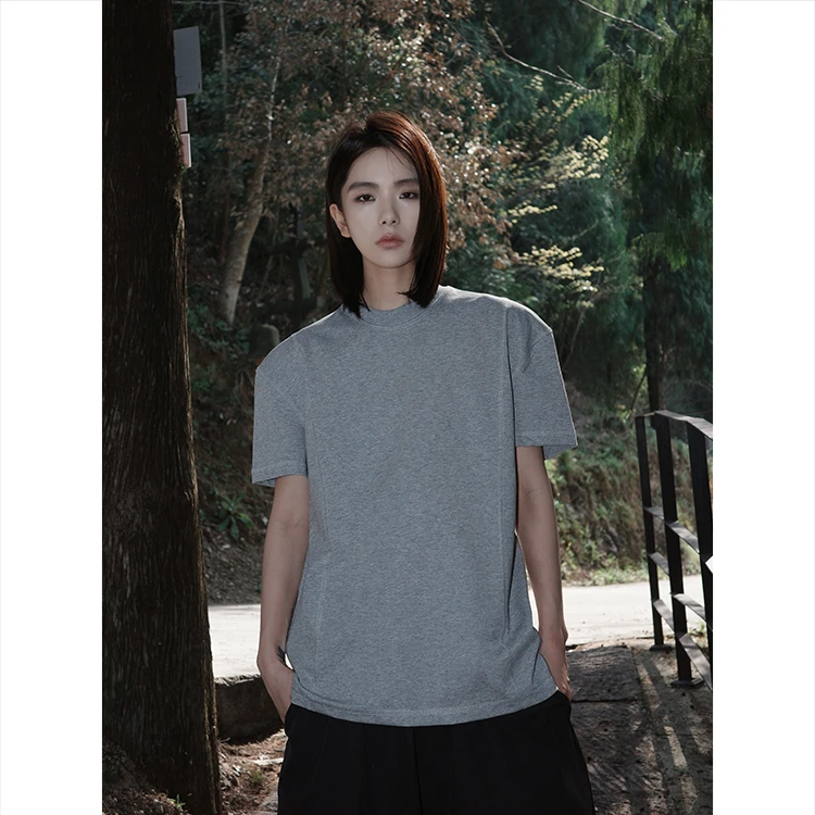 夏季cleanfit短宽版凉感科技透气吸汗速干明辑线宽松百搭圆领T恤