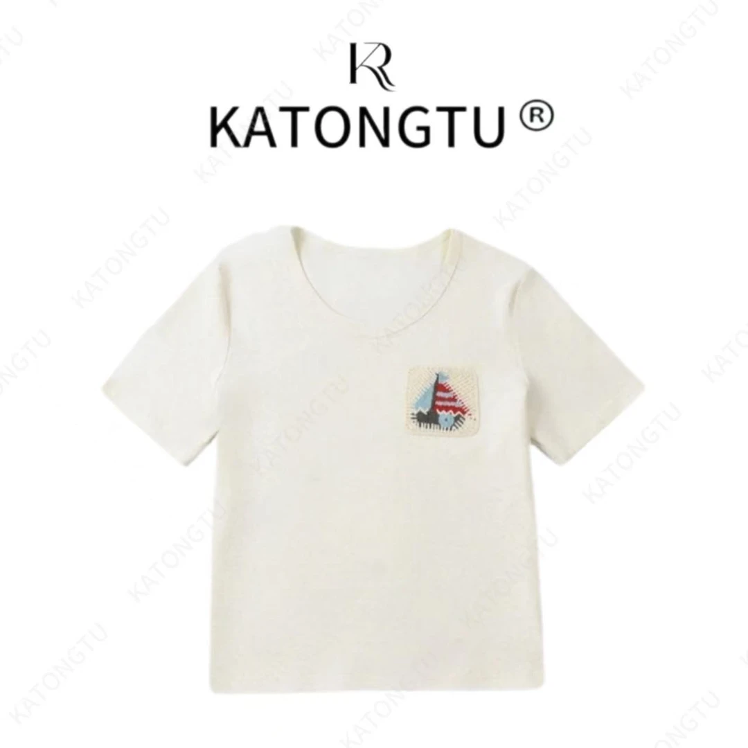 KATONGTU 【帆船T】25新款松弛感圆领短袖T恤 DM2504066
