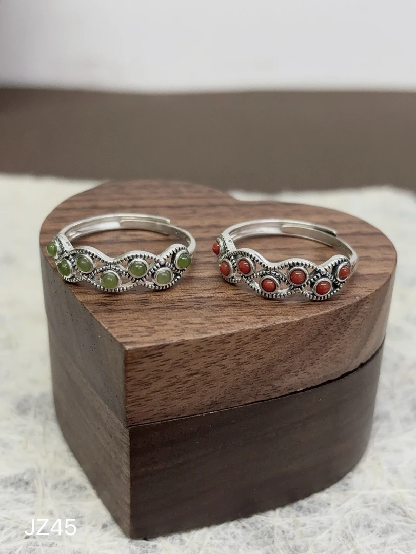 925银银制品 纯银精致百搭戒指JZ45