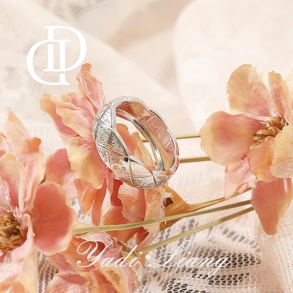 925银戒指 梁雅帝新品【法式菱格几何星空】设计款气质百搭纯银戒指