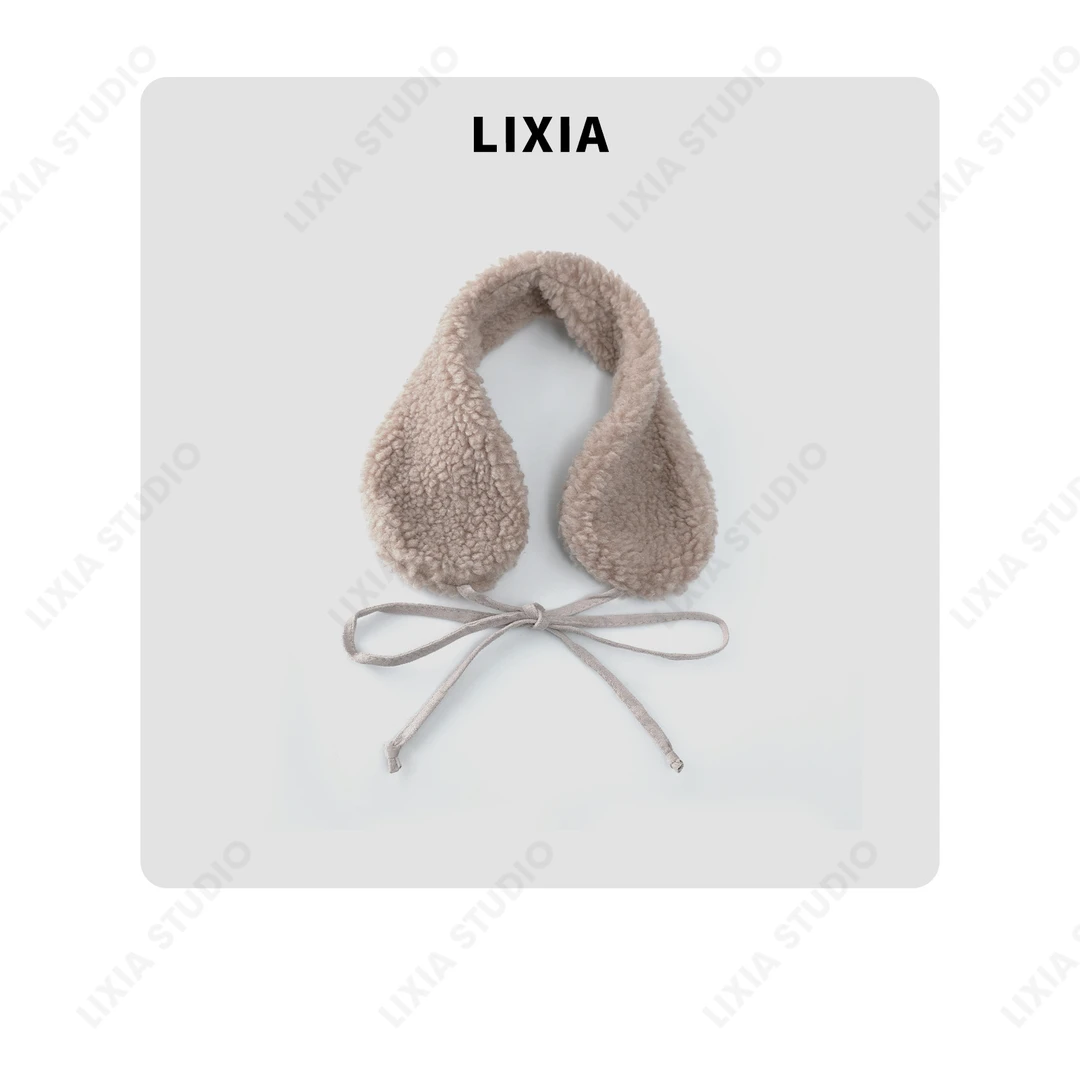 LIXIA【毛领耳朵】丽霞韩国货冬日保暖装饰自留私物-A7637