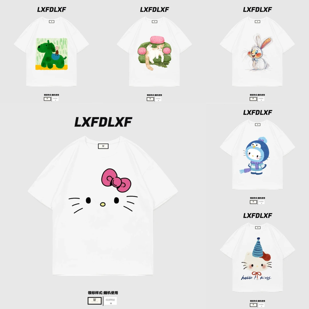 「宽松版型 卡码拍小」 LXFDLXF 门店货 数码直喷 男女同款 短袖t恤