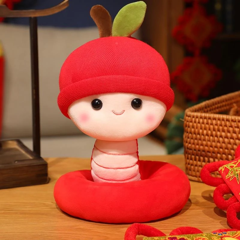 元族蛇年吉祥物玩偶可爱小蛇本命年毛绒玩具女孩玩偶布娃娃活动礼