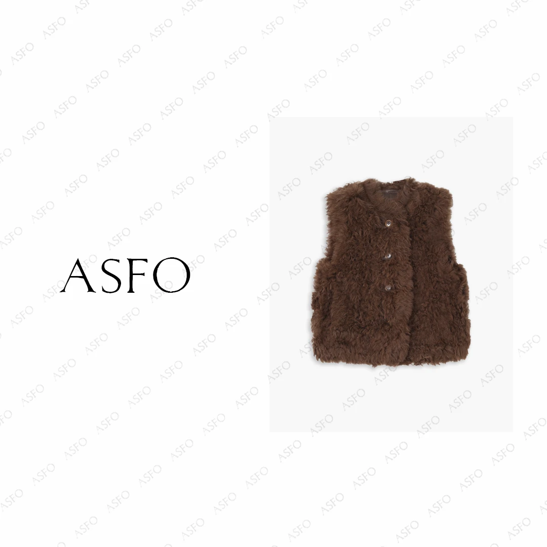 【AS拉美卷】 25新进口托斯卡纳皮毛一体马甲外套AS25DMJ04286