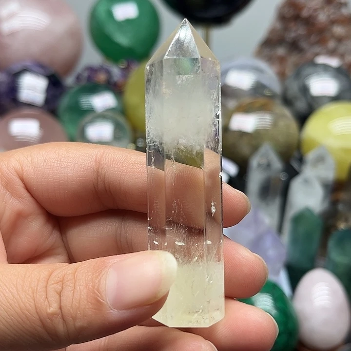 未镶嵌珠宝半成品水晶46克水晶柱