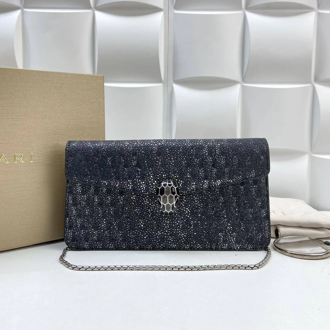 95新 BVLGARI/宝格丽 玺越奢品 宝格丽黑色单间包 THCI2658