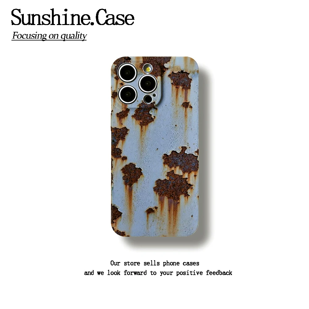 锈迹斑斑菲林软壳适用苹果oppo华为vivo小米荣耀创意手机壳防摔