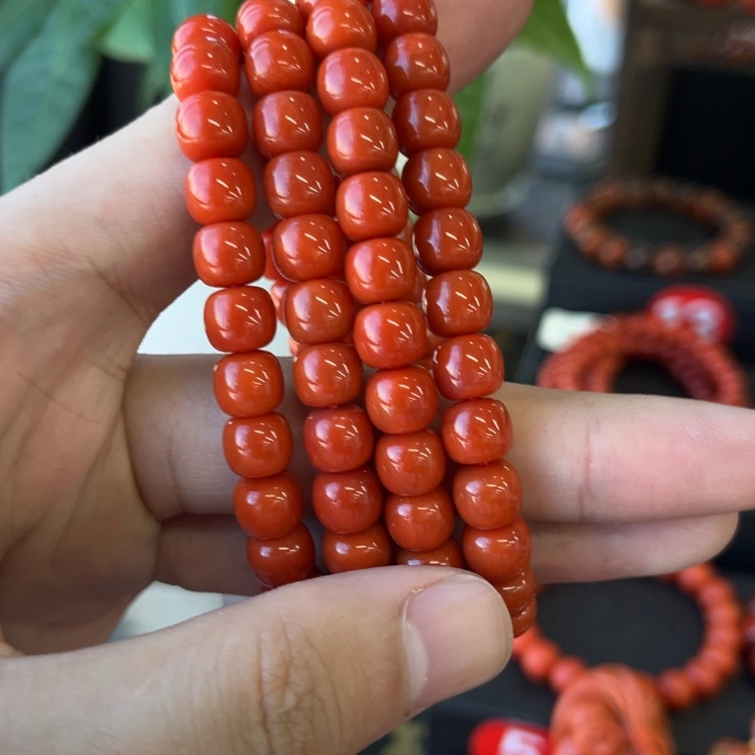 南红玛瑙未镶嵌手链保山冷水河多圈8+