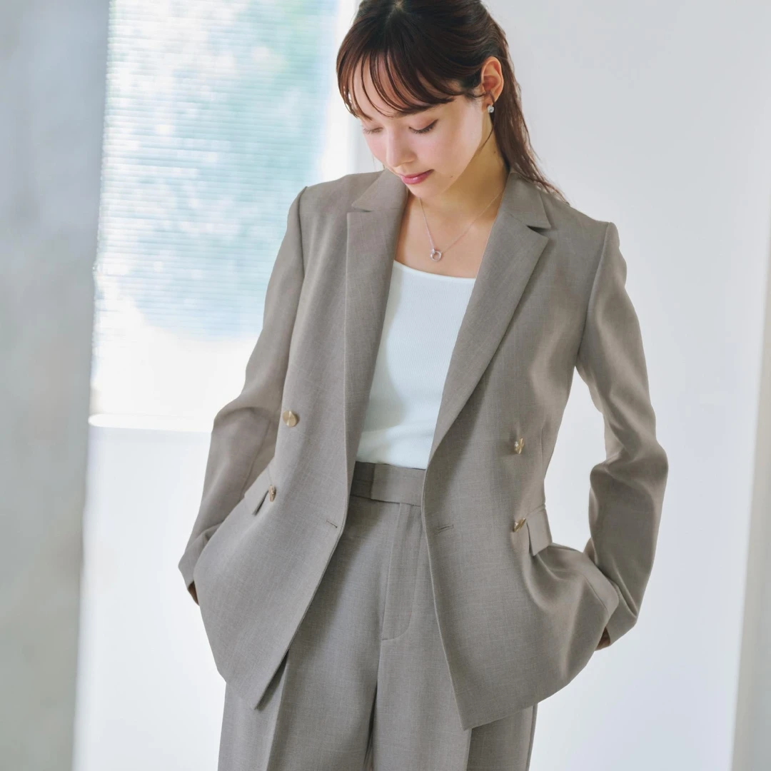 【MonTendre】秋季新款 I 时尚百搭纯色外套双排扣通勤气质西装女