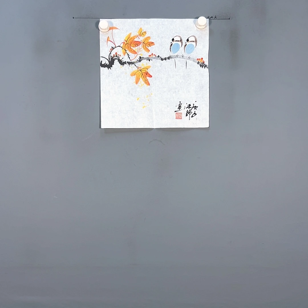 国画448 花鸟和花的颜色搭配起来