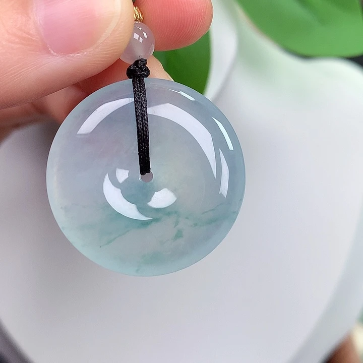 翡翠未镶嵌颈饰平安扣 29-6.2mm