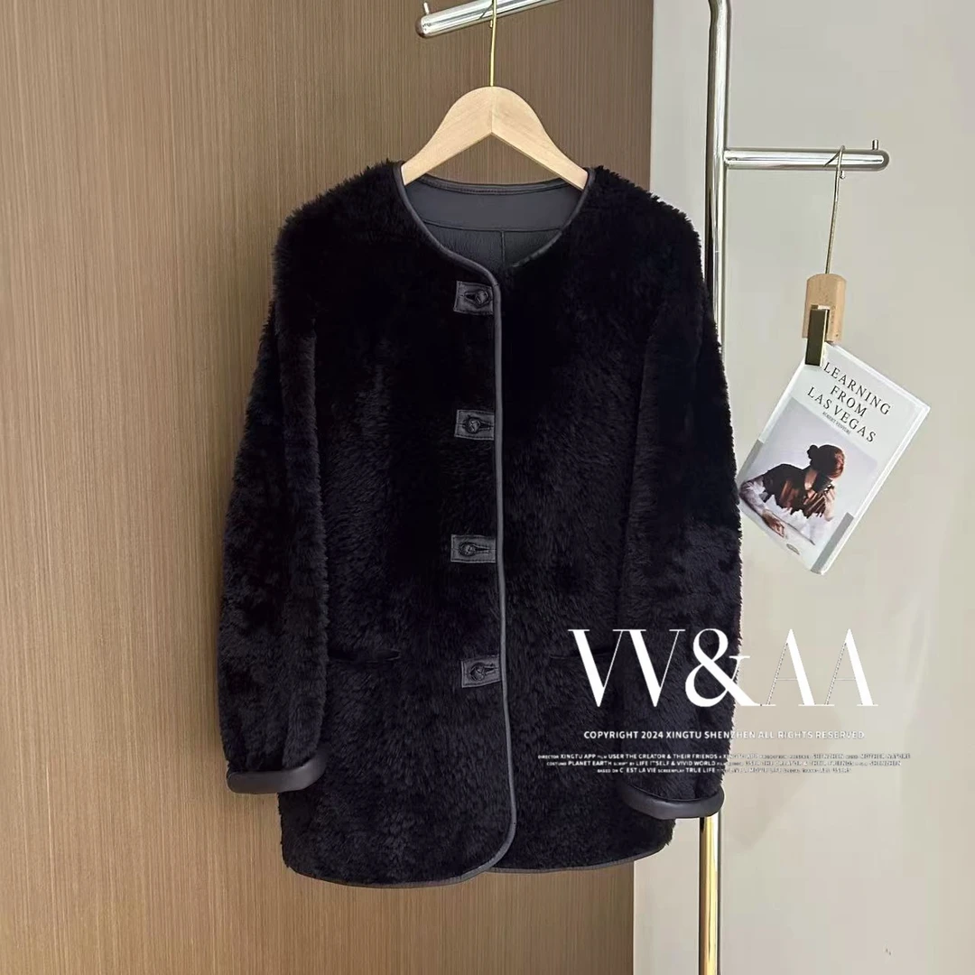 VV&AA 重磅奢华保暖大气皮毛一体外套 PM3857