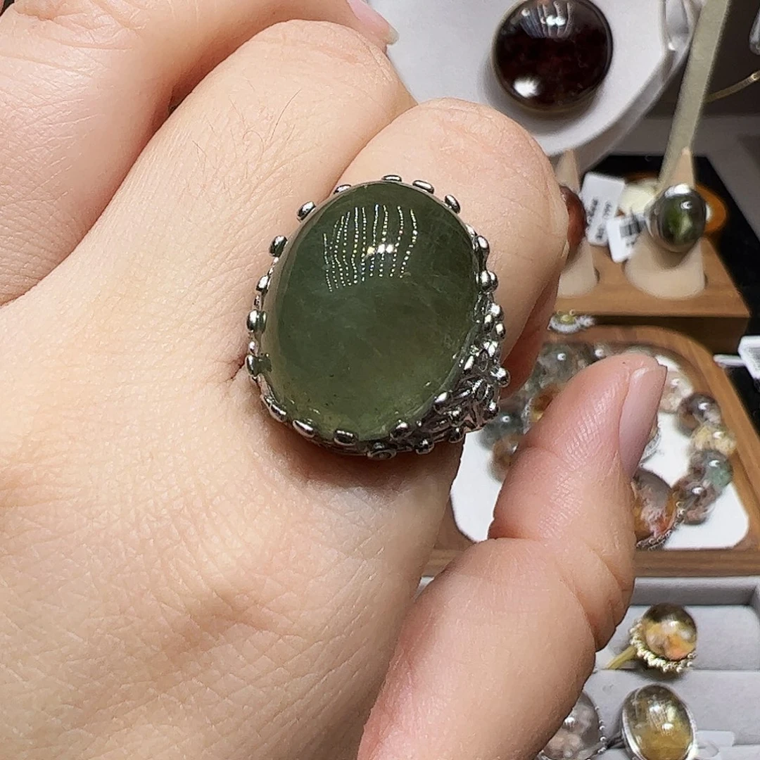 L***举银S925镶嵌珠宝半成品水晶