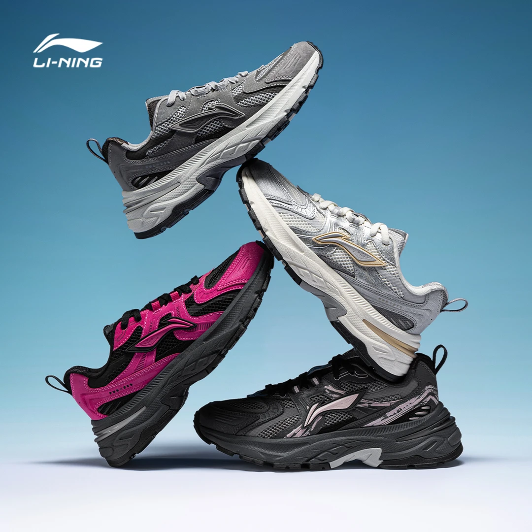 增高老爹鞋丨李宁北辰2k女休闲鞋时尚复古舒适厚底运动鞋AGCU354