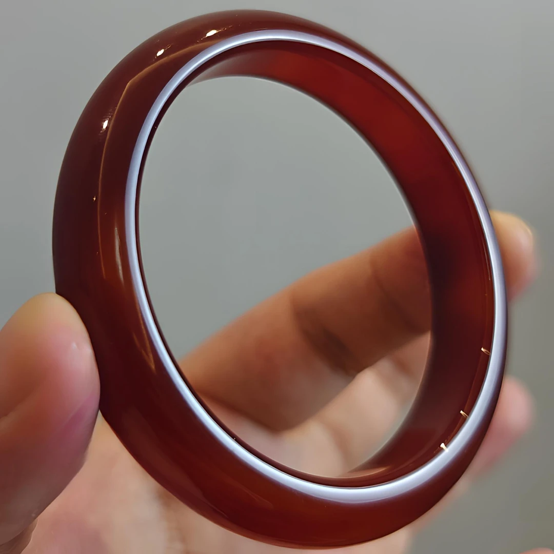 天然红玛瑙手镯正圈满江红国风玉髓红红火火送长辈推荐鸿运当头