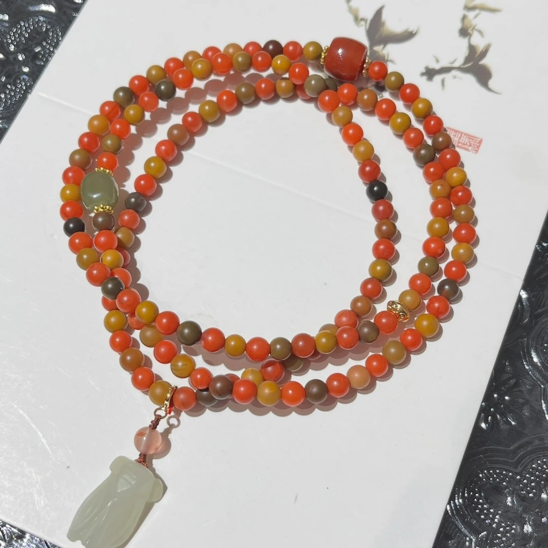 【藕玉珠宝】南红包浆多功能项链手串小米链设计百搭多样性拍一发一